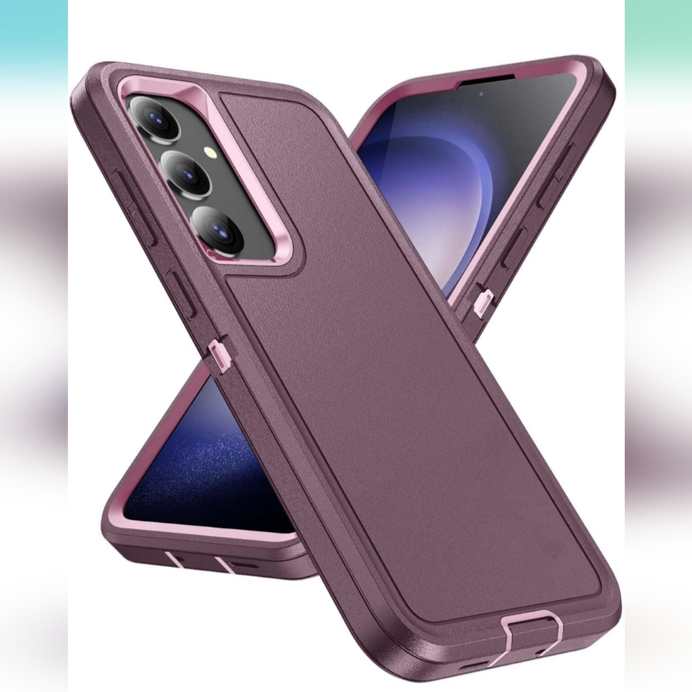 Matte Purple Smartphone Case with Dual-Layer Design and Camera Cutout